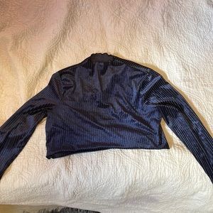 crushed velvet crop top